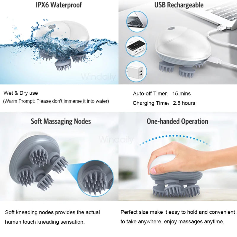 HIVYX™ electric scalp massager